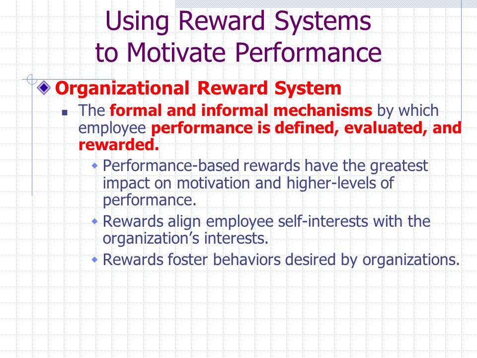 About Employee Motivation & Reward Systems